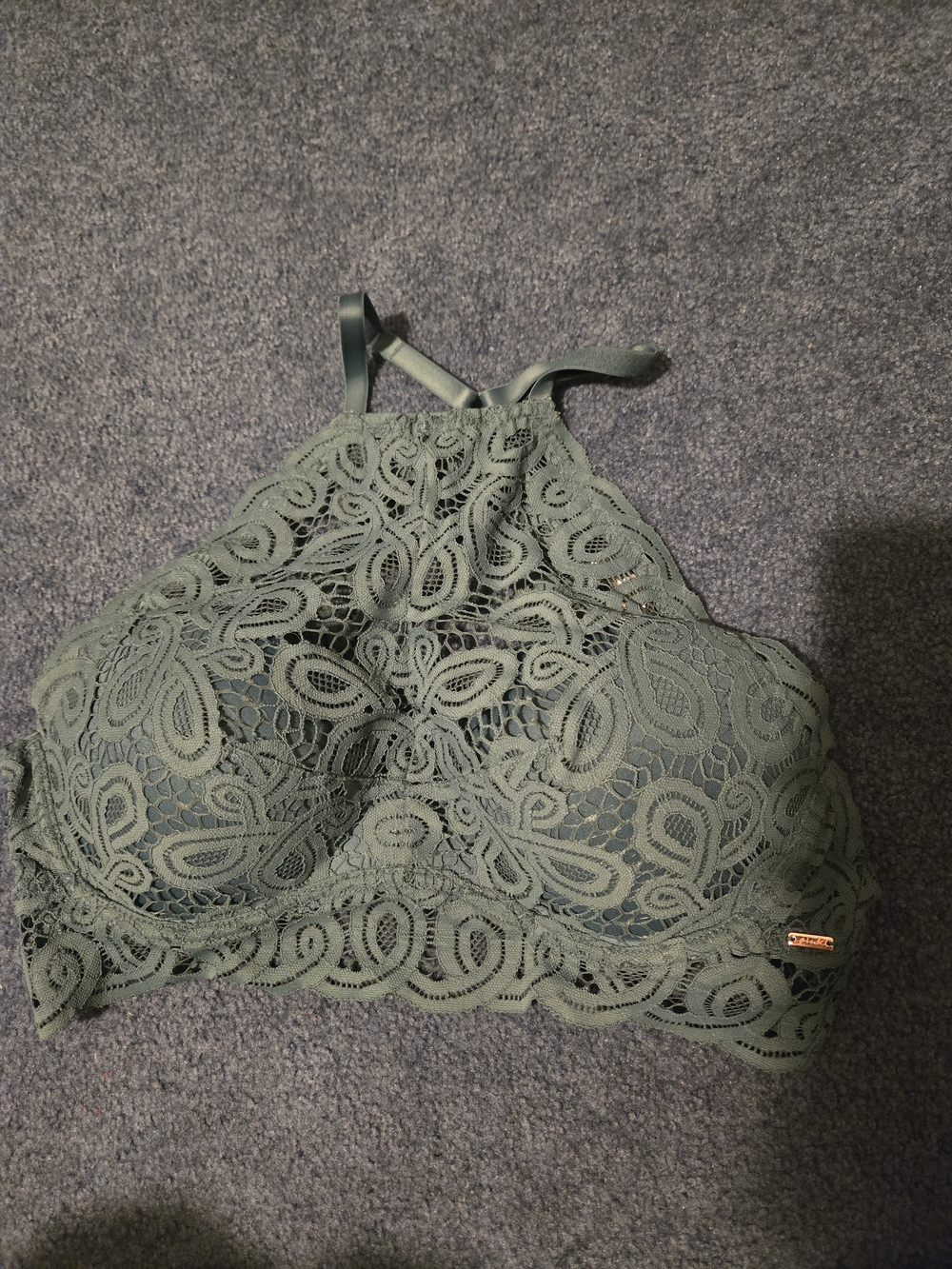 PINK Victoria's Secret Sea Green Lace Bralette